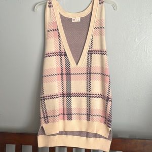 Plaid sweater vest